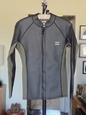 Billabong Revolution Men's Front-Zip Neoprene Wetsuit Surf Top NWOT